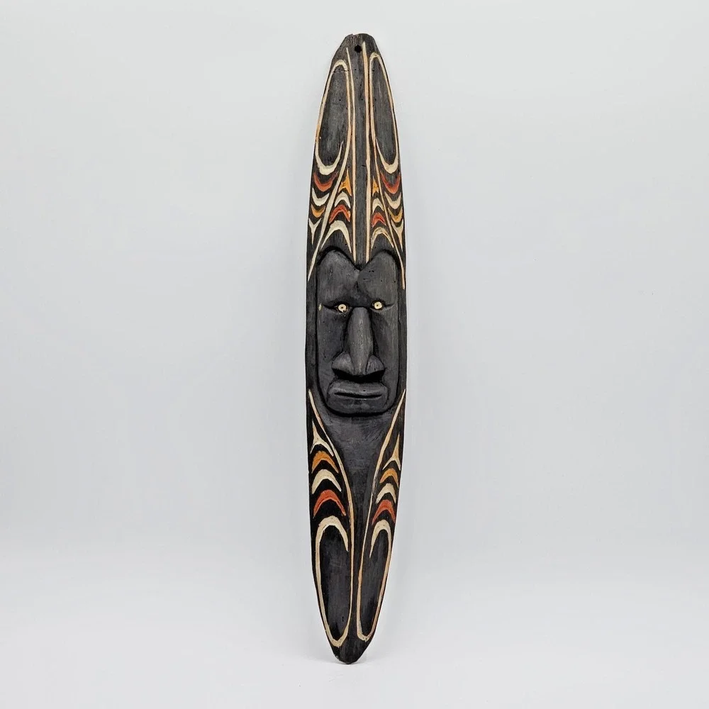 Vintage MEI Spirit Of The Names Iatmul Tribe Papua New Guinea Wood Mask Folk Art